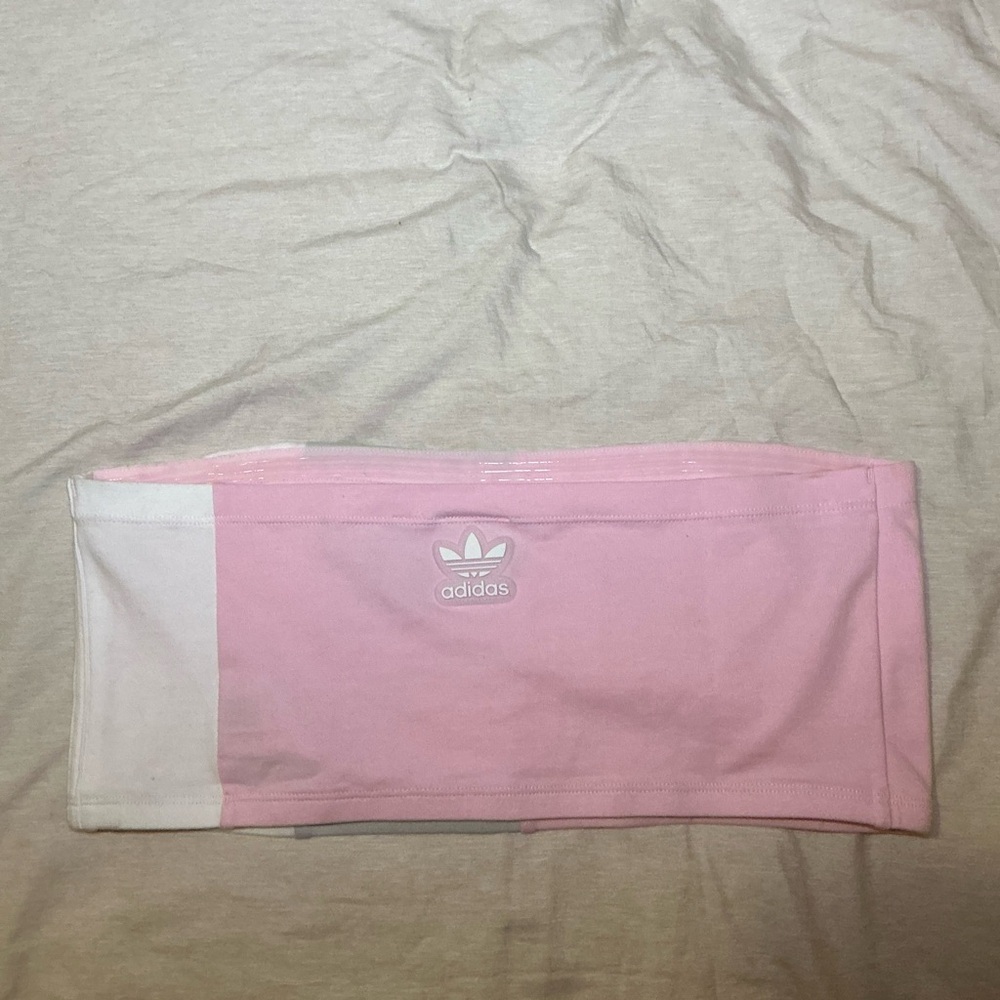 Adidas Pink and White Top